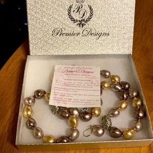 - Premiere Design Cultured Pearl Necklace With Magnetic Clasp